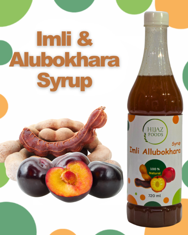 Imli Alobukhara HF Syrup Product Image - Hijaz Foods 100% Natural Pure Fruit Syrups - Natural Fruit Juice - Pakistan
