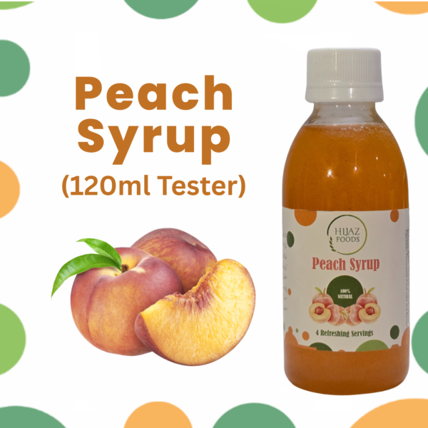 HF Peach Syrup 120 ml Tester Product Pic