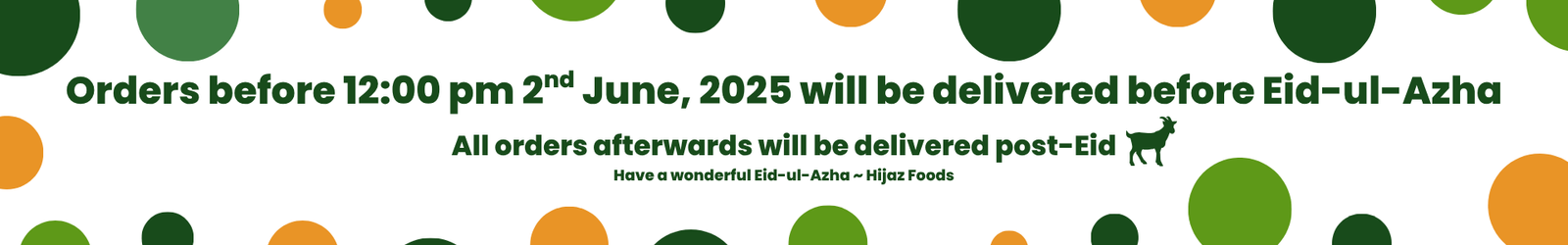 Hijaz foods eid delivery update 2